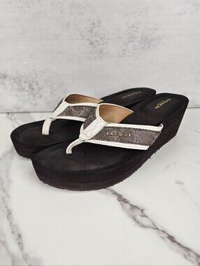 Coach Jolene Signature Monogram Wedge Sandal
